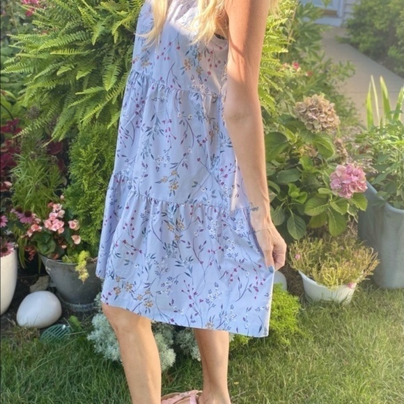 A New Day Tiered Light Blue Dress - Picture 8 of 11